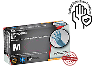 IHC NitriDerm EP Blue Nitrile Exam Gloves