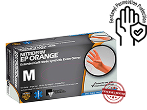 IHC NitriDerm EP Orange Nitrile Gloves