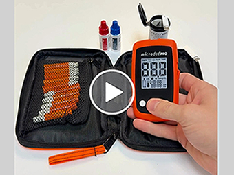 Microdot Pro Glucose Monitor Control Solution Testing Video